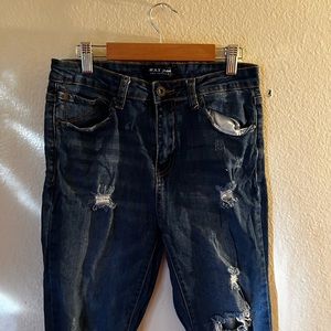 Wax Jean Distressed Shaping Skinny Jeans